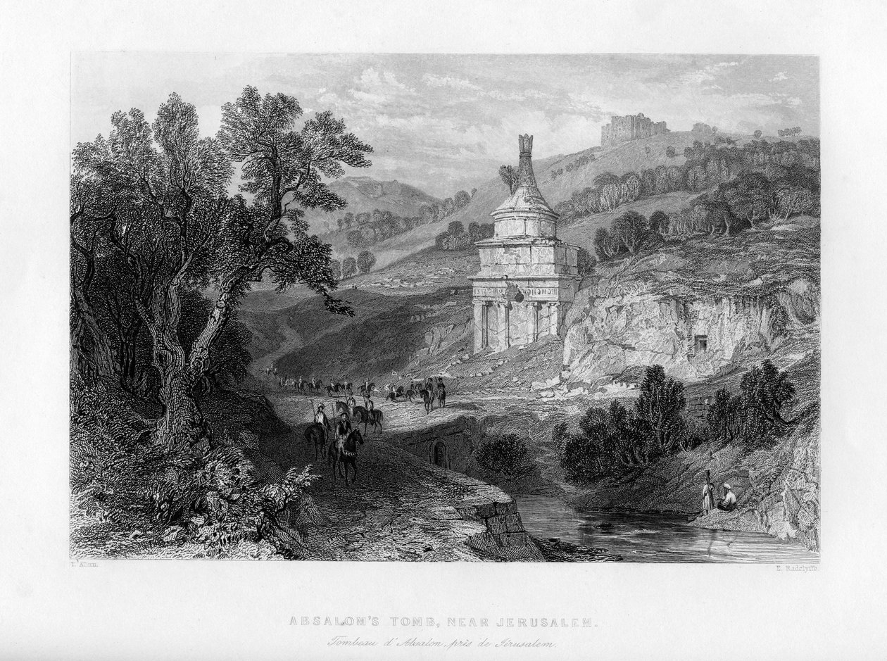 Absaloms Grab, bei Jerusalem, Israel, 1841 von E. Redclyffe
