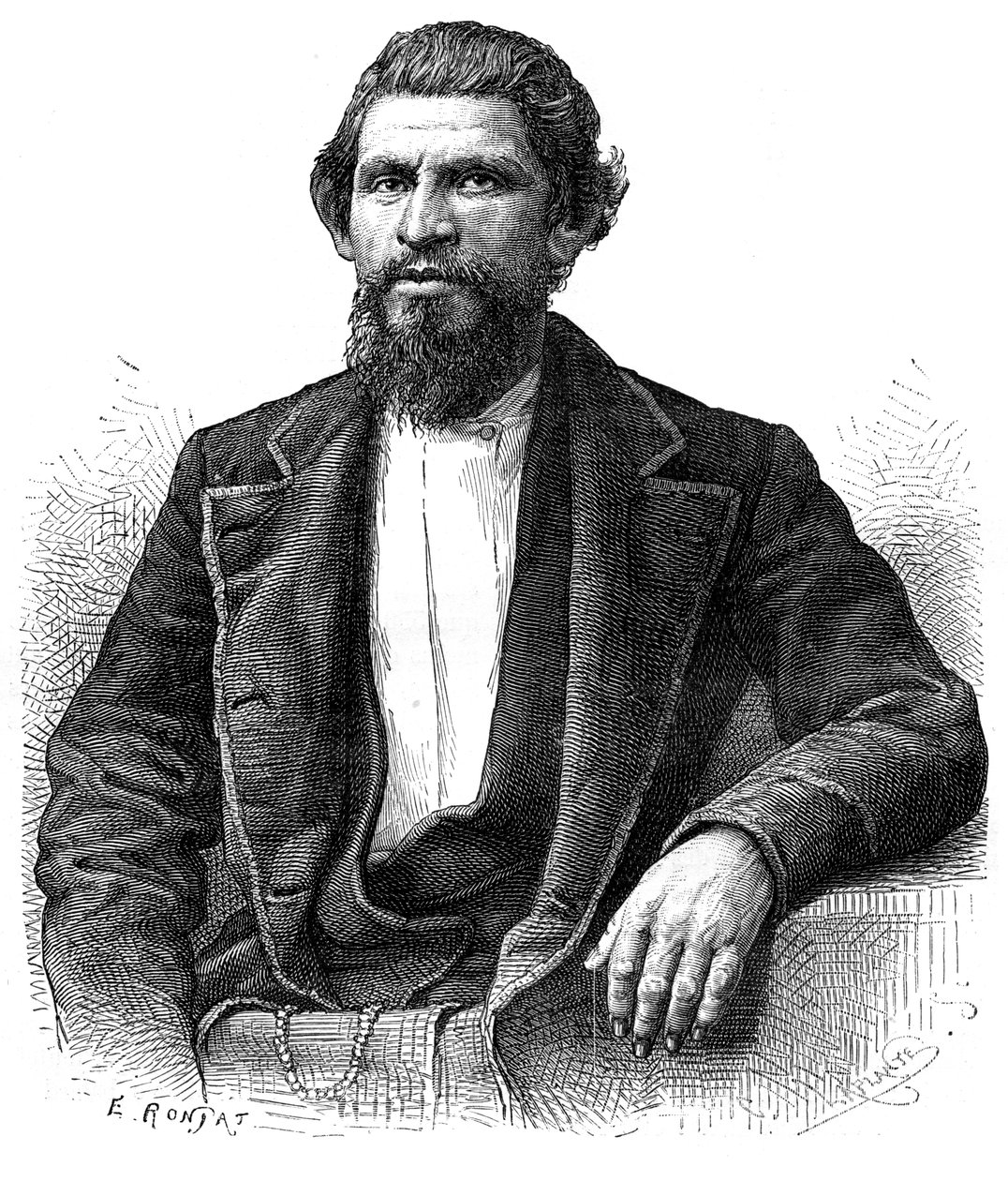 Porträt eines Yankees, 19. Jahrhundert von Etienne Antoine Eugene Ronjat