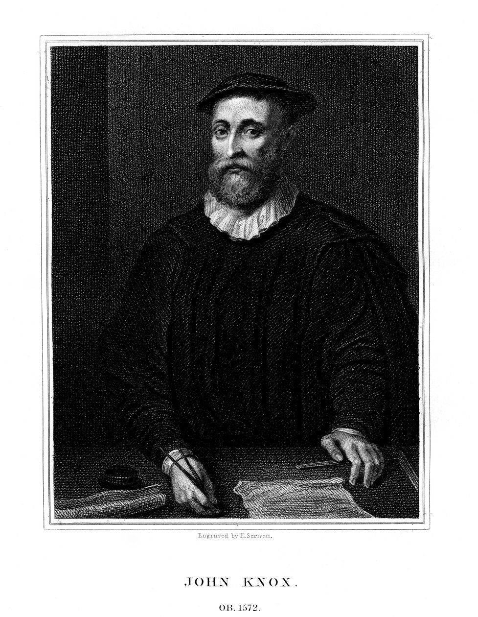 John Knox, schottischer Religionsreformer, 1825 von E. Scriven