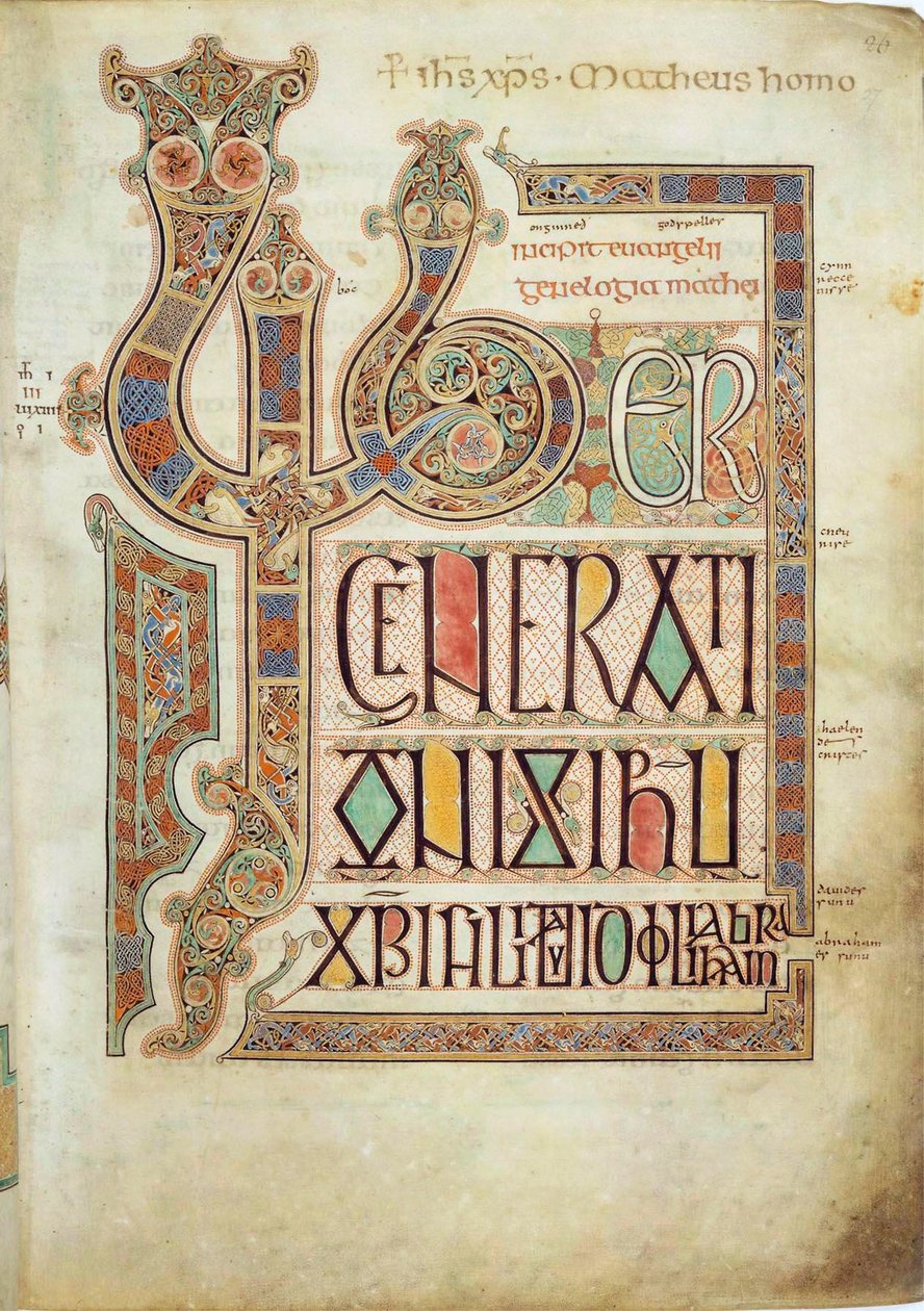 Die Lindisfarne-Evangelien, 715-721 von Eadfrith,