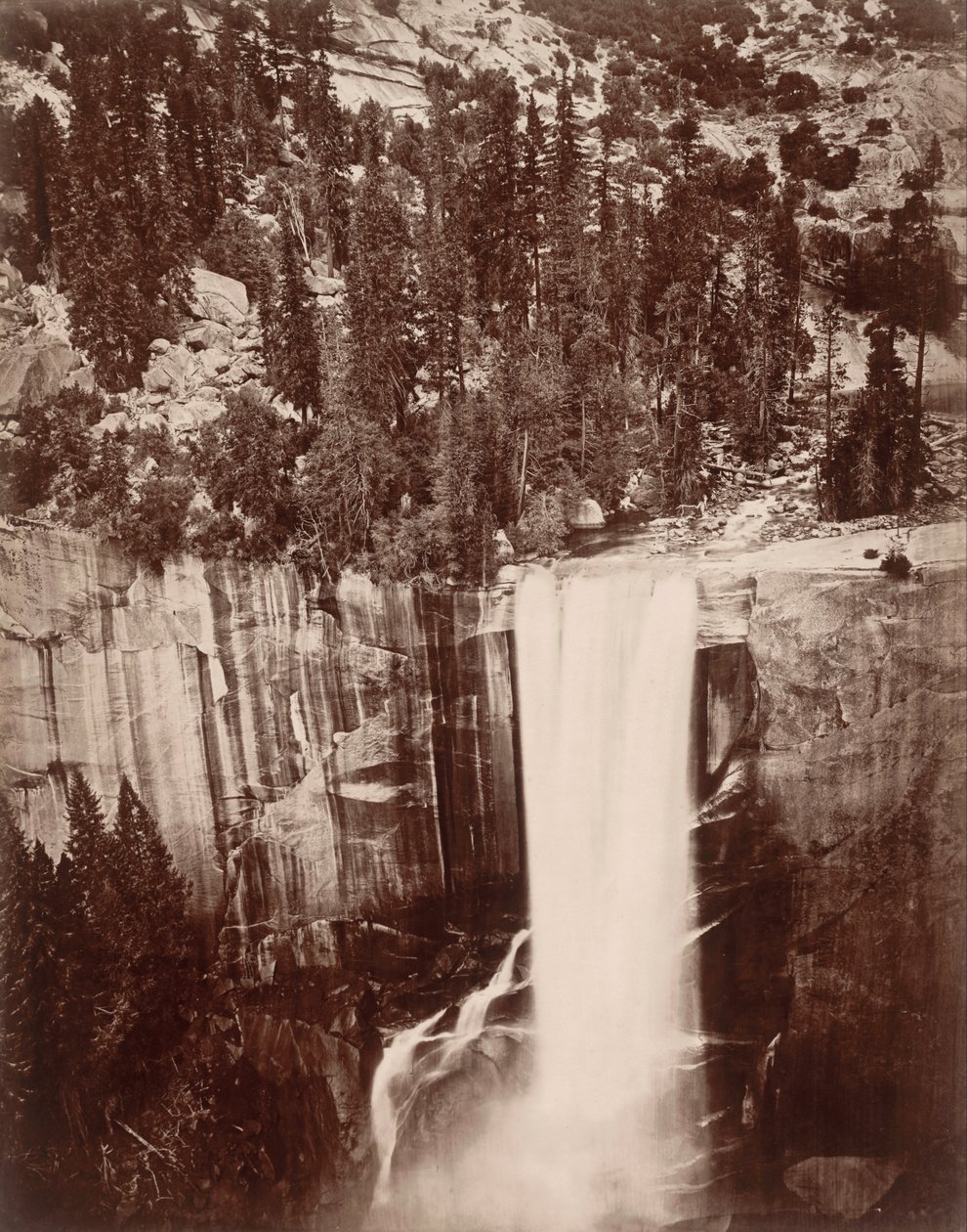 Pi-Wi-Ack (Sternenschauer), Vernal Fall, 400 Fuß, Tal von Yosemite von Eadweard Muybridge