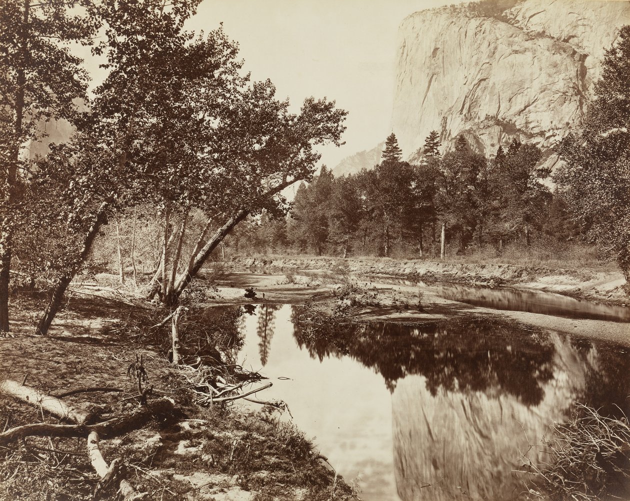 Cottonwood Bend, Tal des Yosemite, 1872 von Eadweard Muybridge