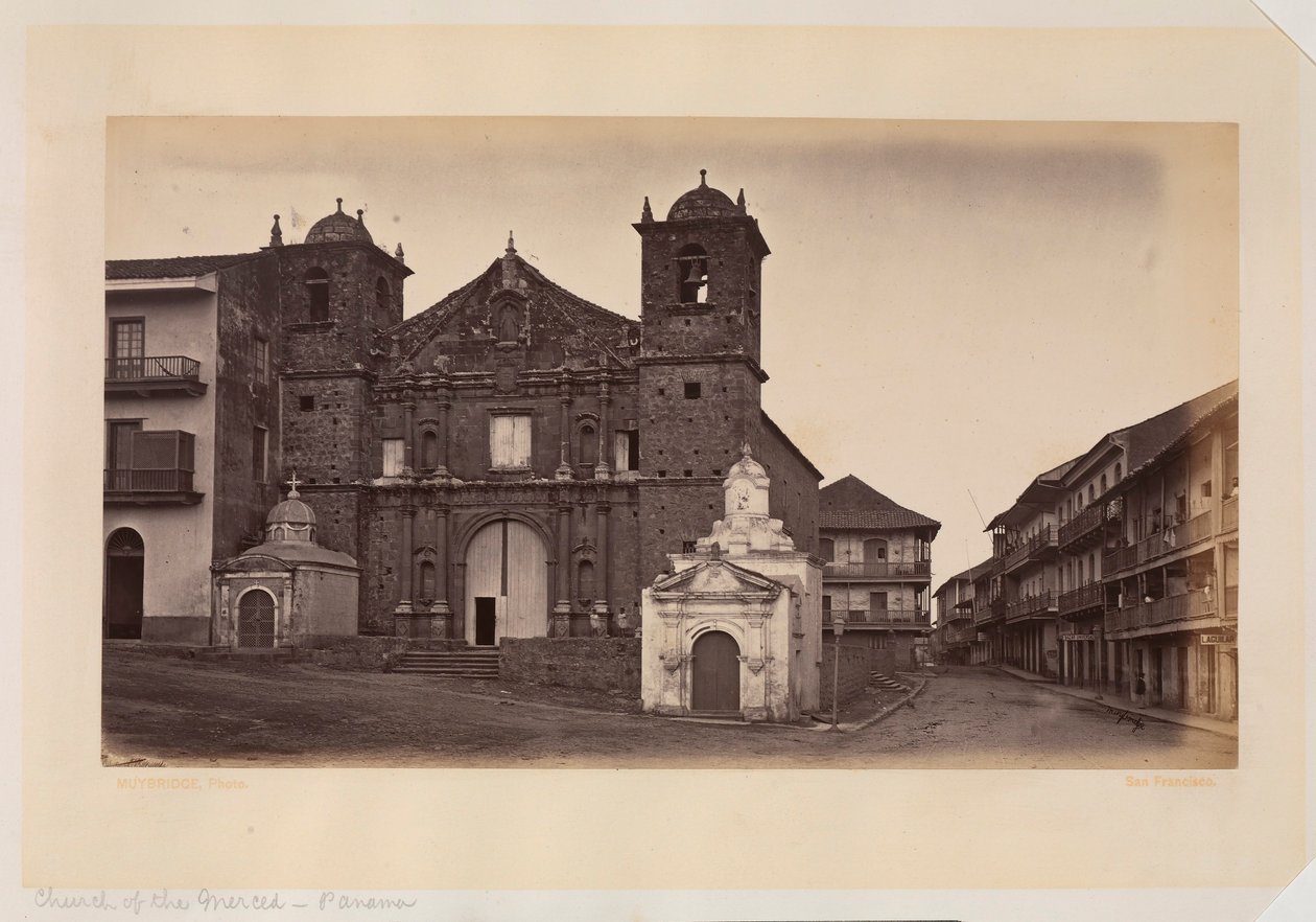 Kirche der Barmherzigkeit, Panama von Eadweard Muybridge