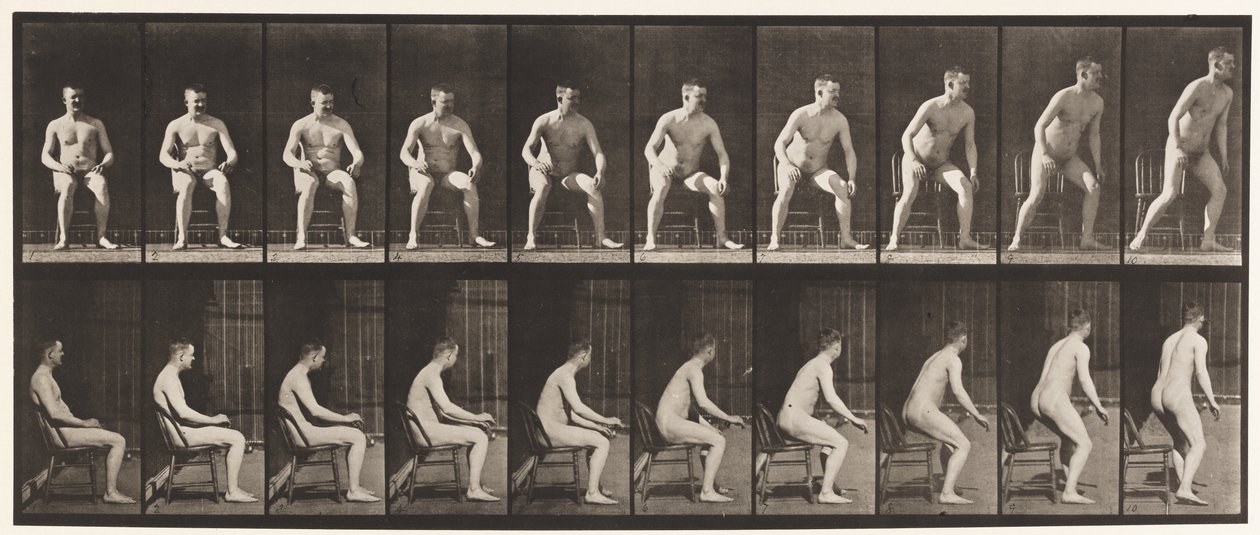 Tafel 249. Aufstehen vom Stuhl von Eadweard Muybridge