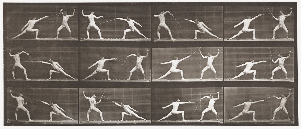 Fechten von Eadweard Muybridge