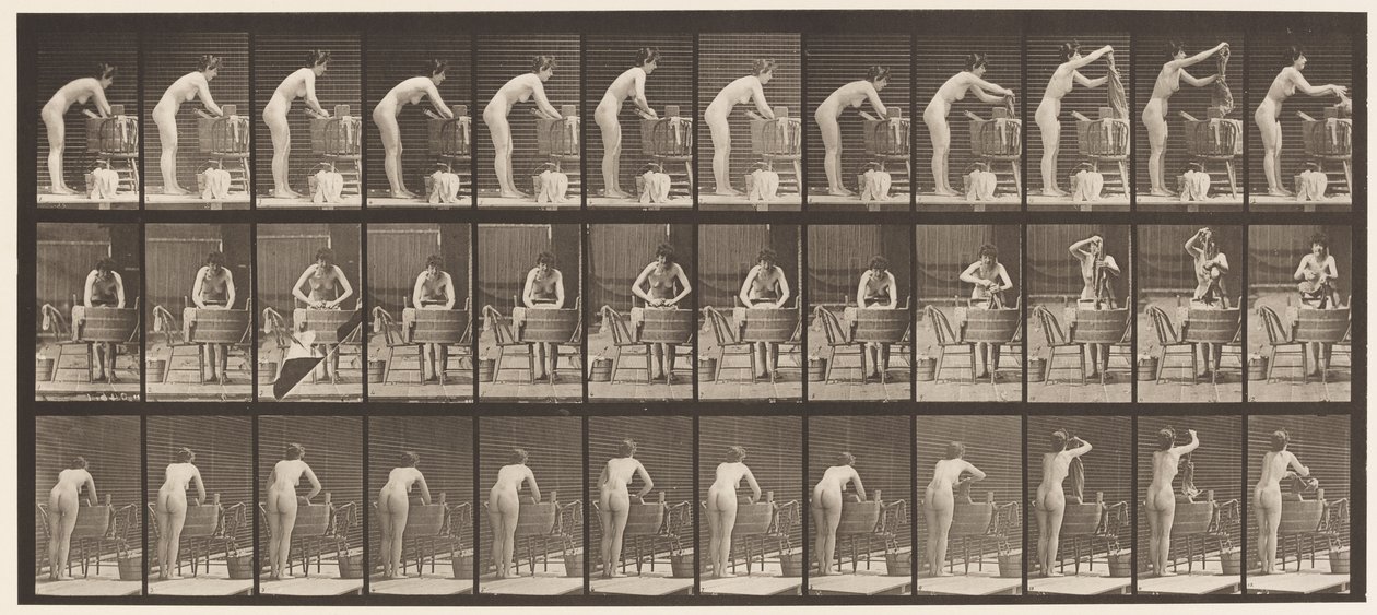 Tafel 432. Wäsche waschen am Waschzuber von Eadweard Muybridge