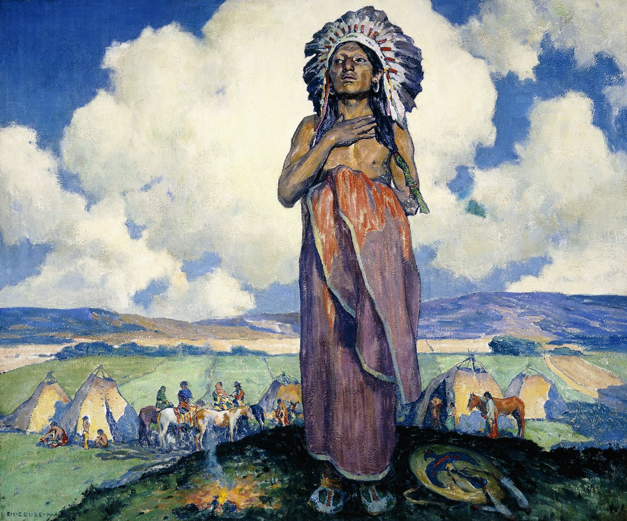 Der Häuptling von Eanger Irving Couse