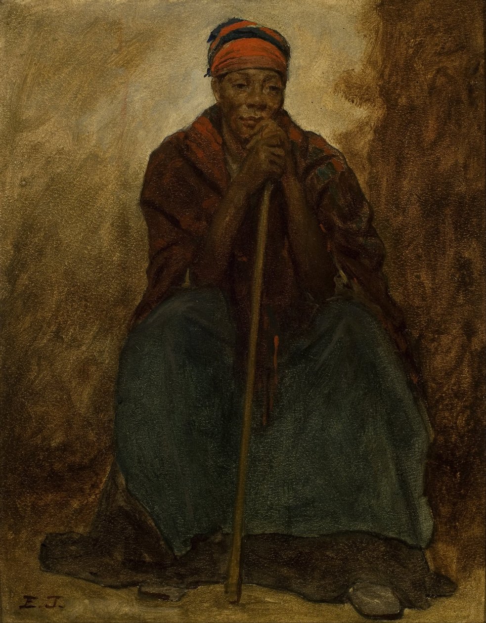 Dinah, Porträt einer Negerin von Eastman Johnson