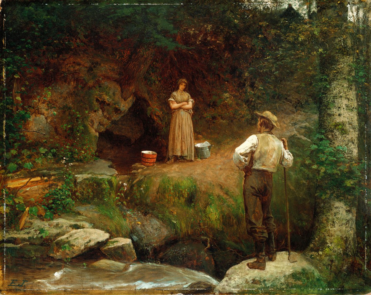 Frühe Liebende von Eastman Johnson