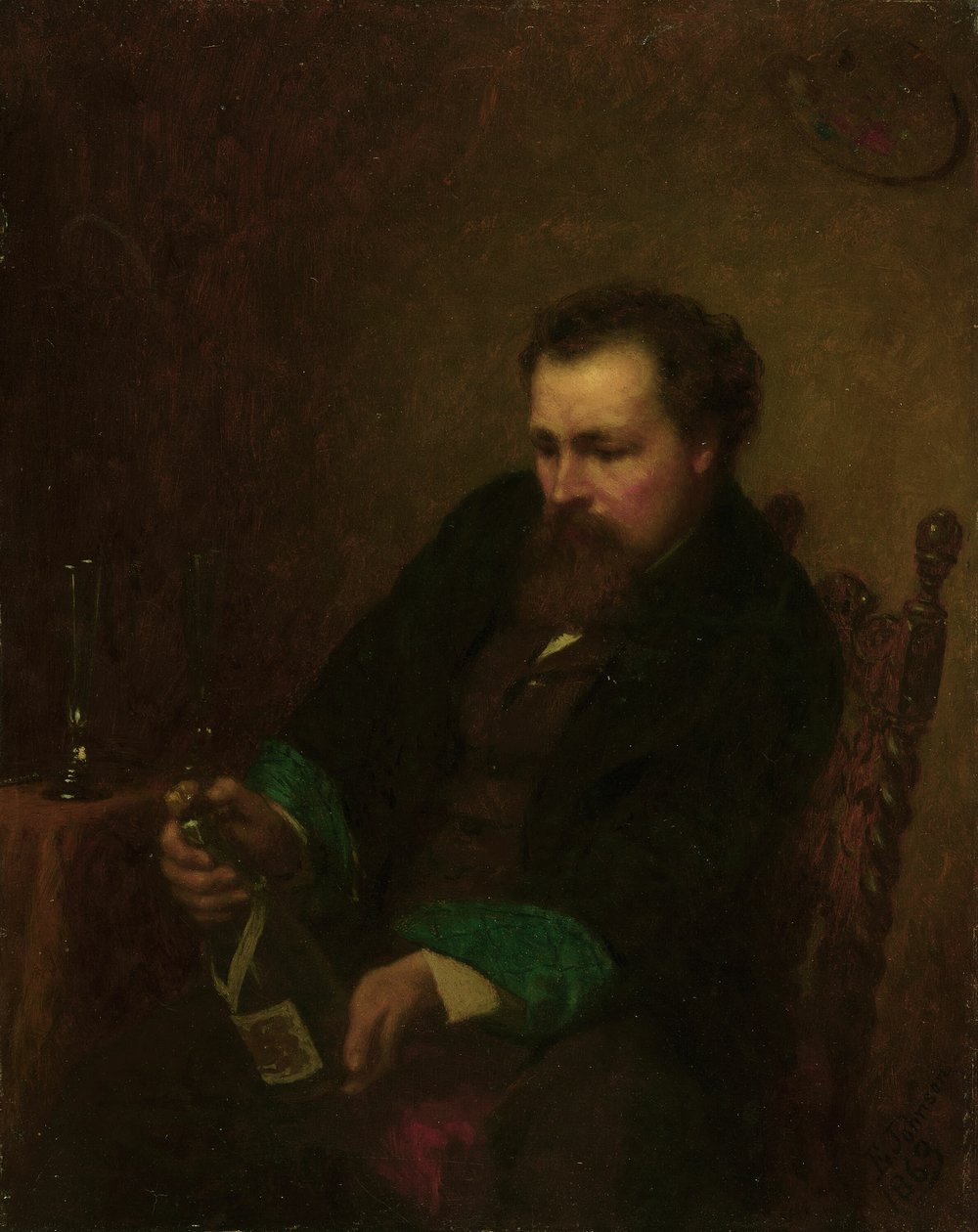 Selbstporträt, 1863 von Eastman Johnson