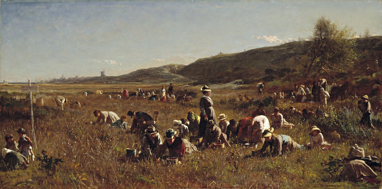 Die Cranberry-Ernte. Insel Nantucket, 1880 von Eastman Johnson