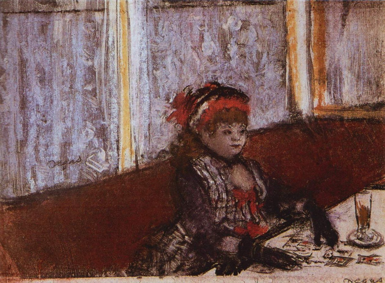 Frau in einem Café von Edgar Degas