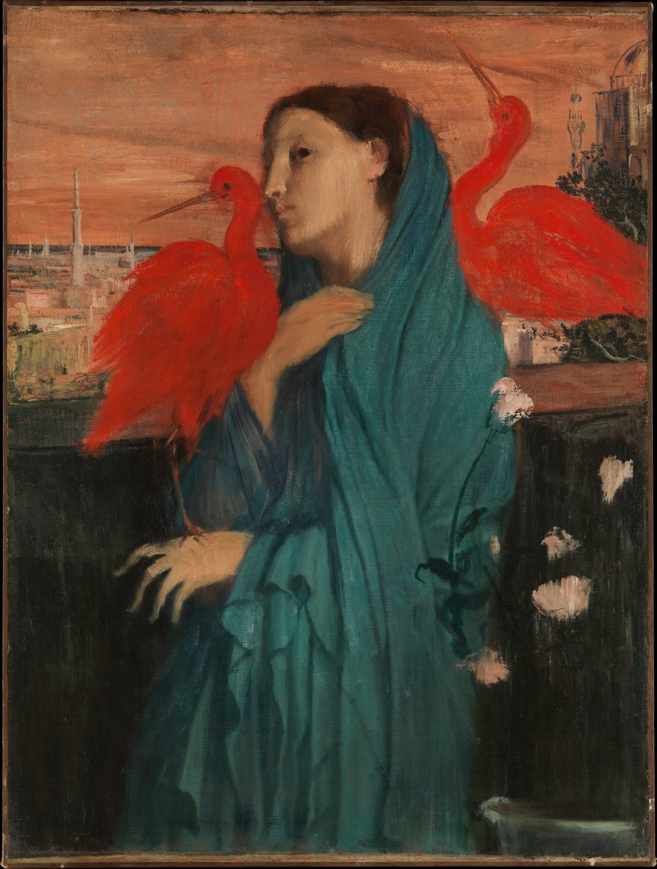 Junge Frau mit Ibis von Edgar Degas