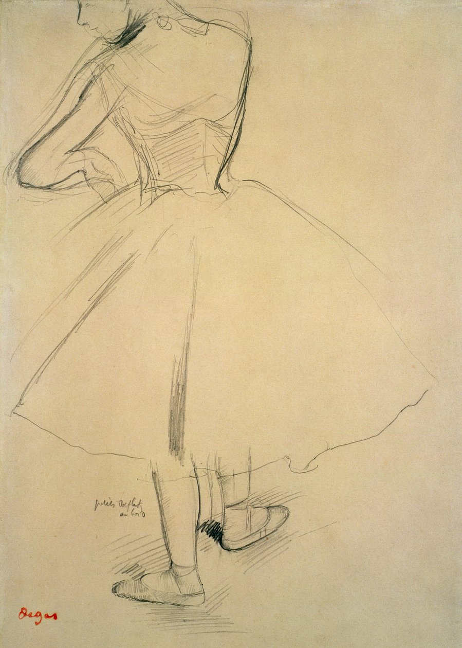 Balletttänzerin von hinten, 19. Jahrhundert von Edgar Degas