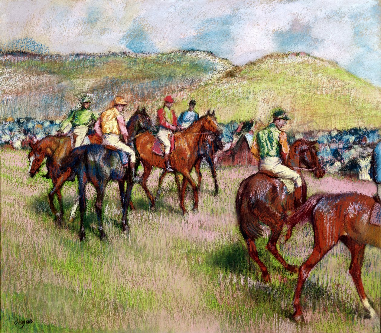 Vor dem Rennen, ca. 1893 von Edgar Degas