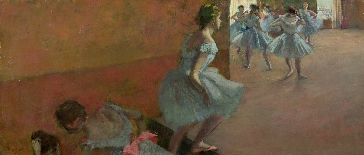 Tänzer steigen eine Treppe hinauf, ca. 1886-88 von Edgar Degas