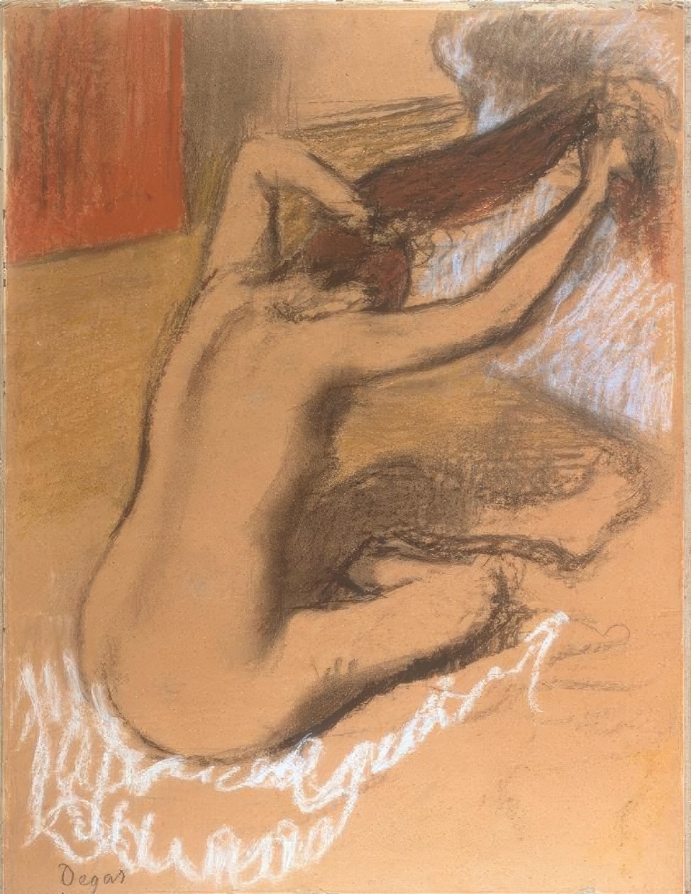 Frau beim Kämmen von Edgar Degas