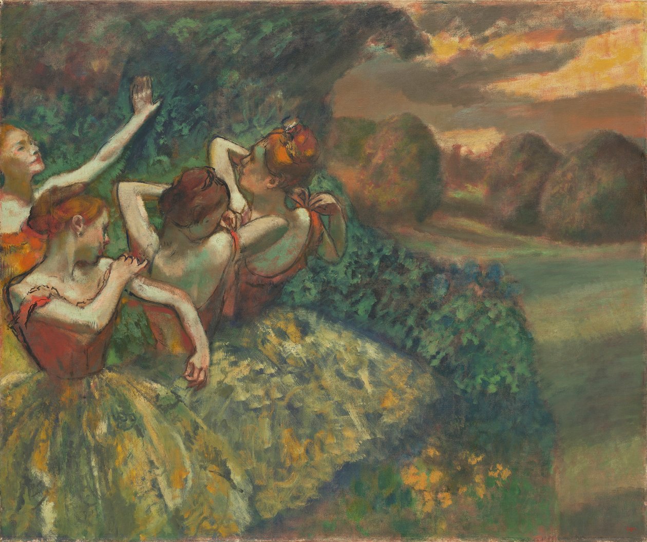 Vier Tänzer, ca. 1899 von Edgar Degas