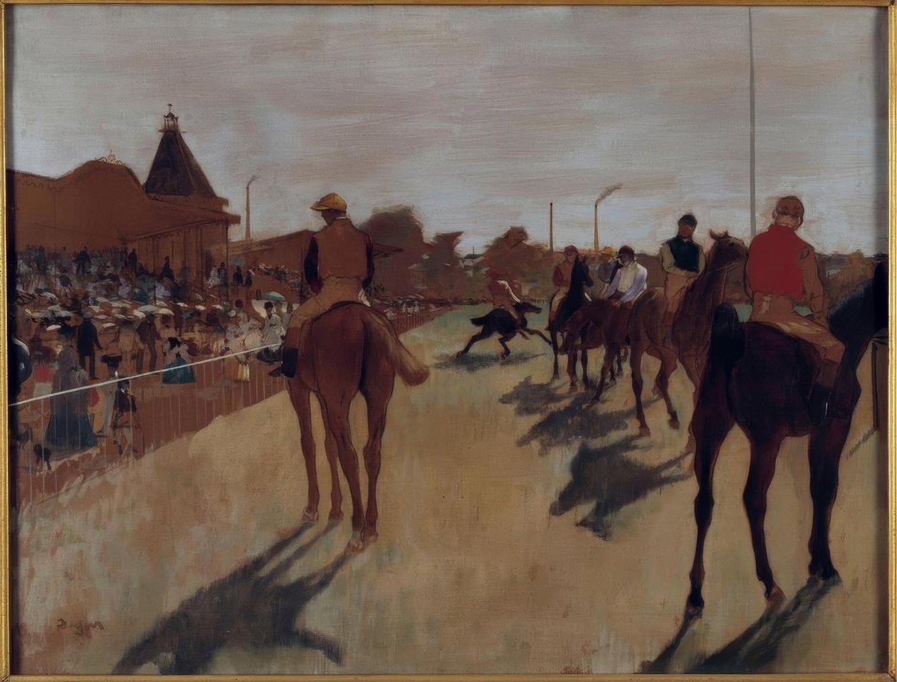Das Defilee, auch Pferderennen vor den Tribünen genannt von Edgar Degas