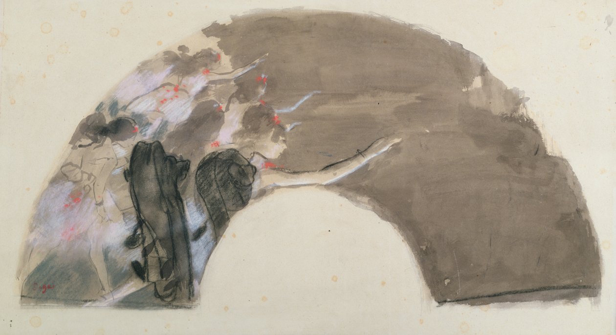 Skizze für einen Fächer, ca. 1879 von Edgar Degas
