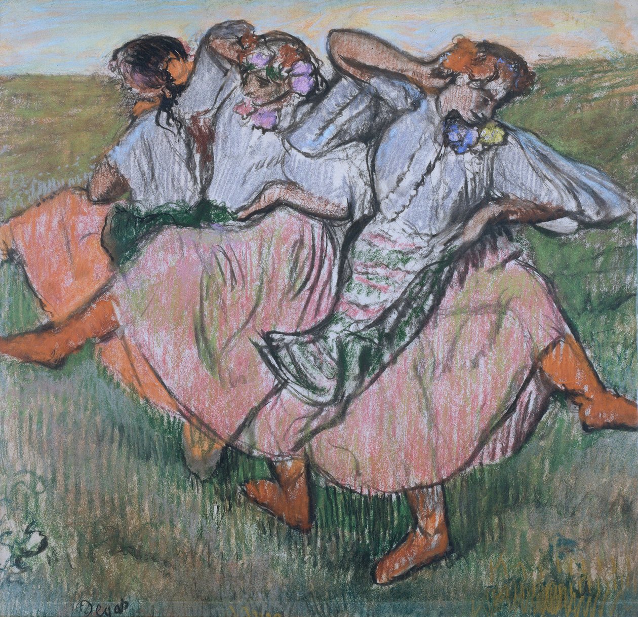 Drei russische Tänzerinnen von Edgar Degas