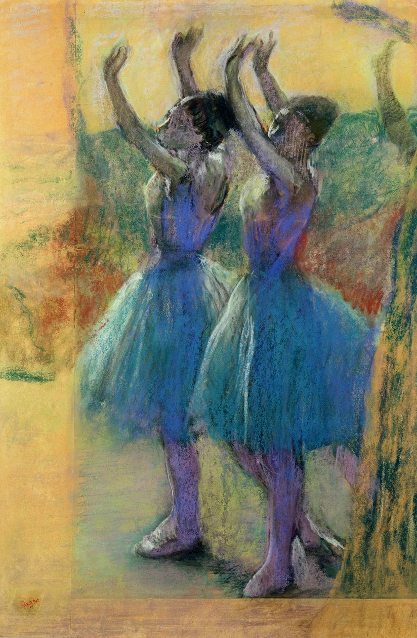 Zwei blaue Tänzerinnen von Edgar Degas