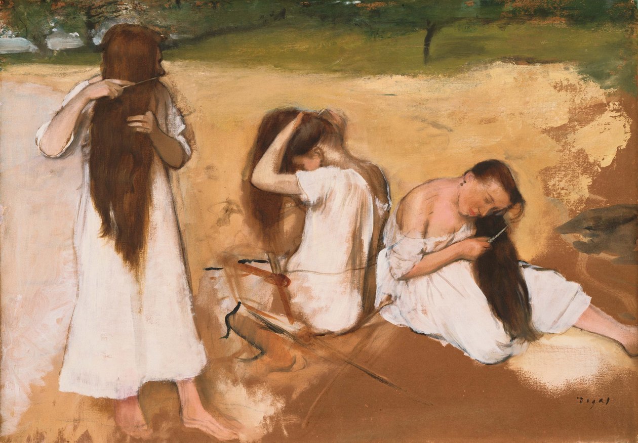 Frauen, die sich die Haare kämmen von Edgar Degas