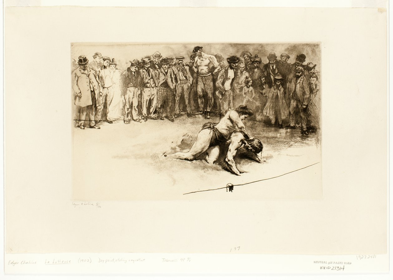 Weibliche Wrestlerin von Edgar Chahine