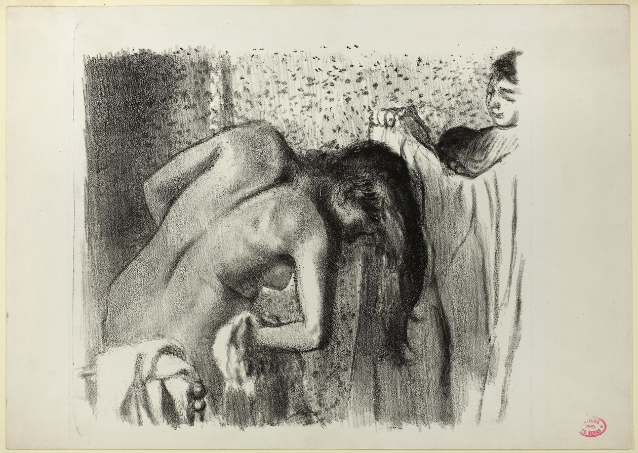 Nach dem Bad (große Version) von Edgar Degas