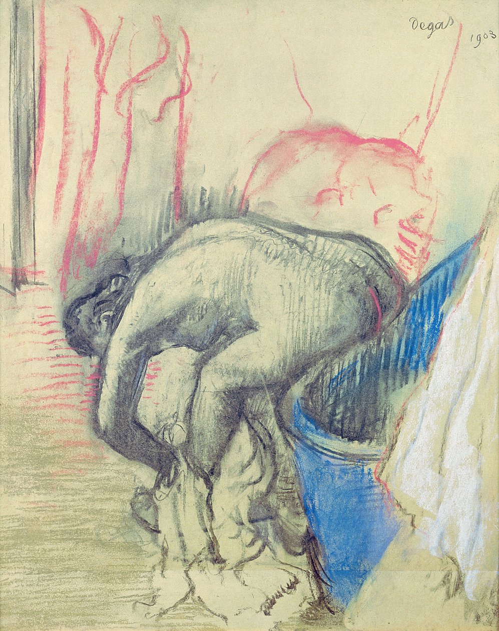Nach dem Bad von Edgar Degas
