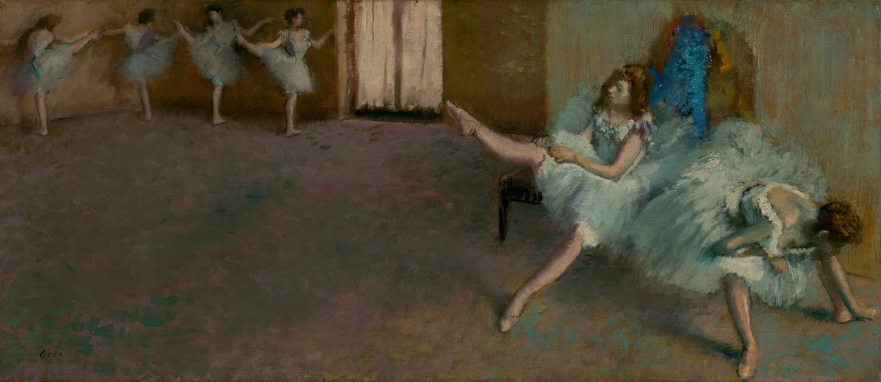 Vor dem Ballett von Edgar Degas