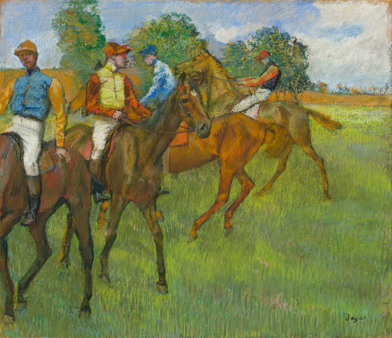 Vor dem Rennen von Edgar Degas