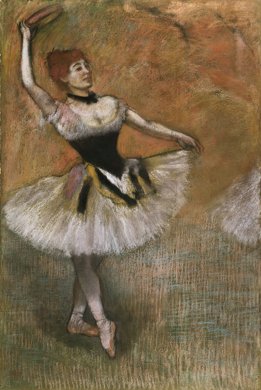 Tänzerin mit Tamburin, ca. 1882 von Edgar Degas