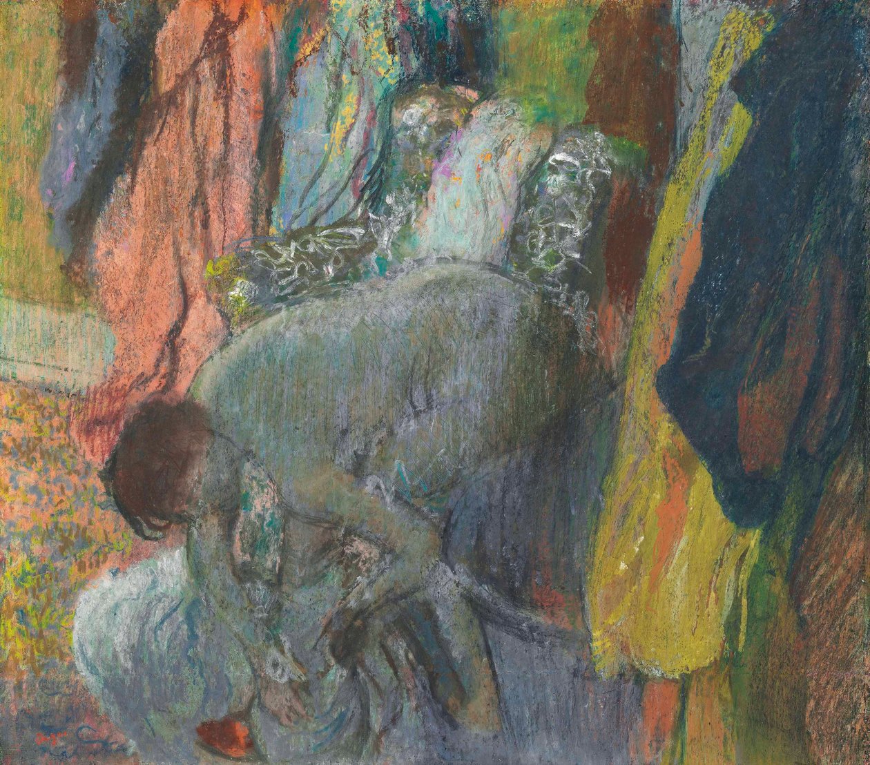 Frau, die sich die Füße trocknet von Edgar Degas