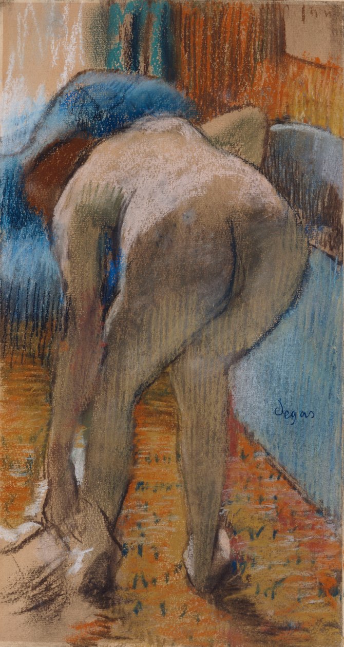 Aus der Badewanne steigen von Edgar Degas