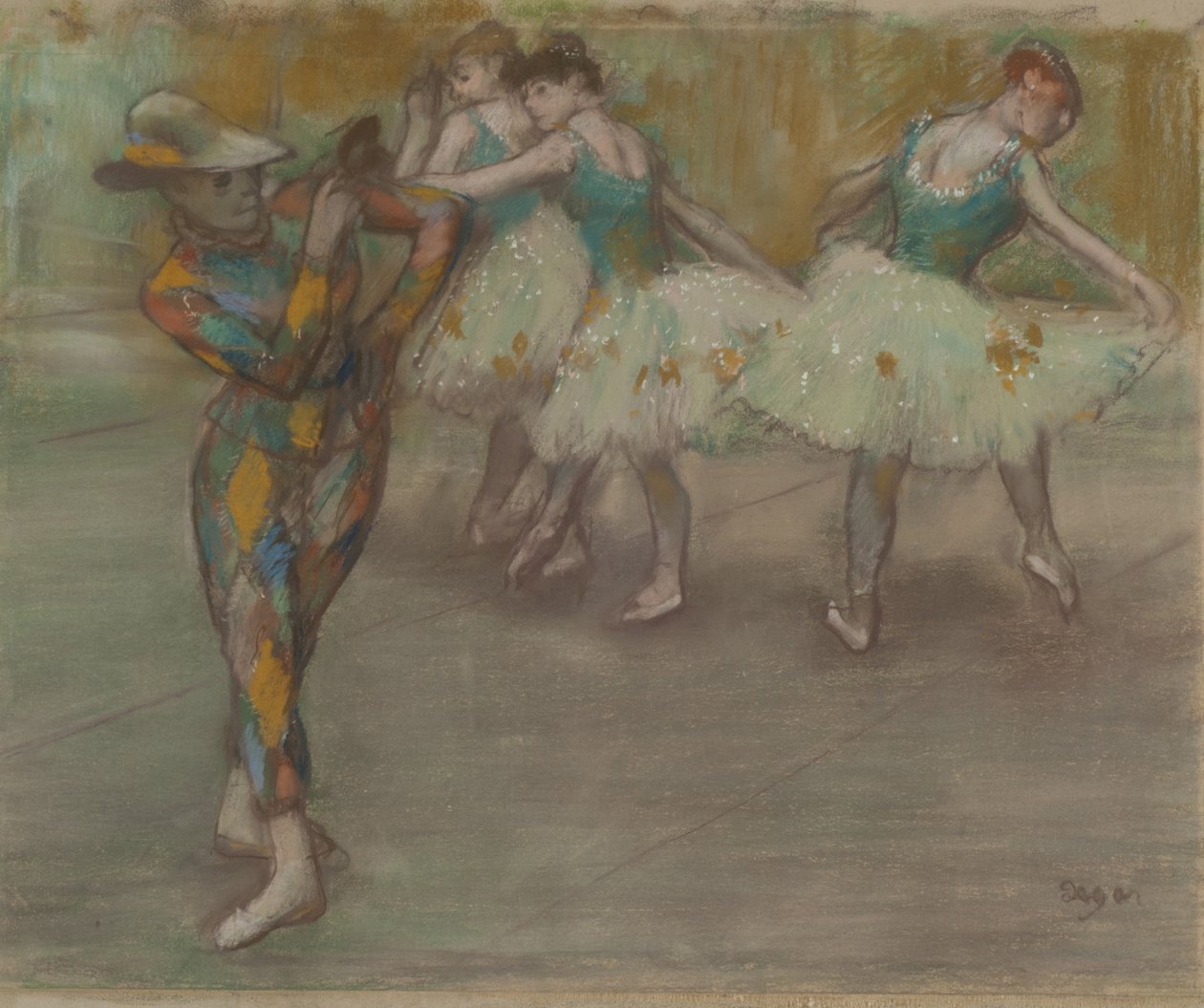 Harlekin-Tanz, ca. 1890 von Edgar Degas
