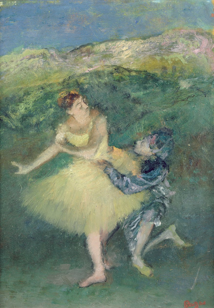 Harlekin und Colombine, ca. 1886-90 von Edgar Degas