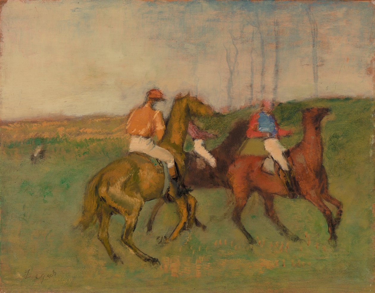 Jockeys und Rennpferde von Edgar Degas