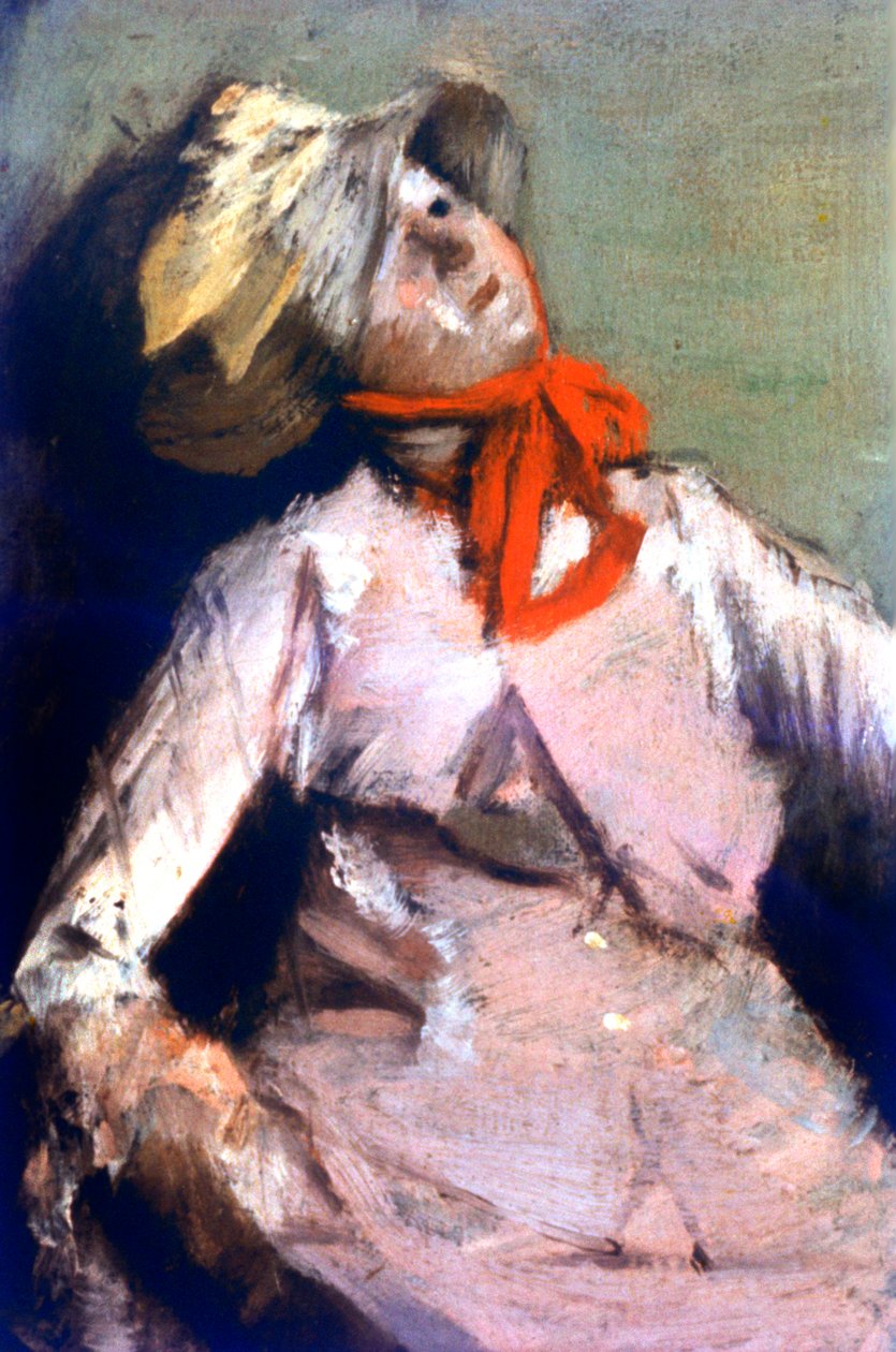 Mann und eine Puppe (Detail), ca. 1860 von Edgar Degas