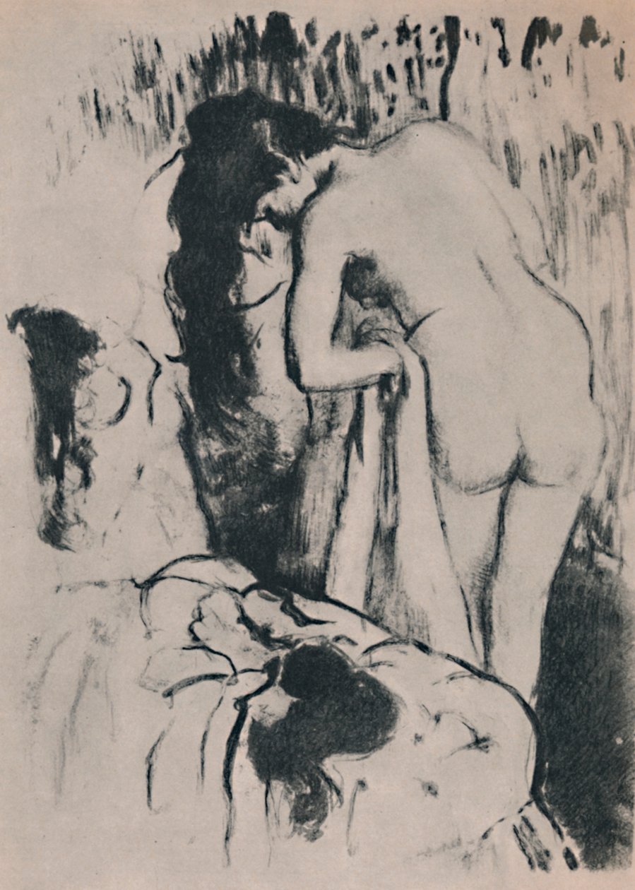Nackte Frau beim Ankleiden, ca. 1890, 1946 von Edgar Degas