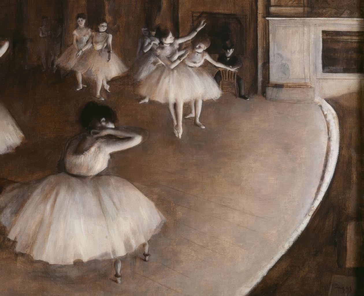 Répétition d’un ballet sur la scène von Edgar Degas