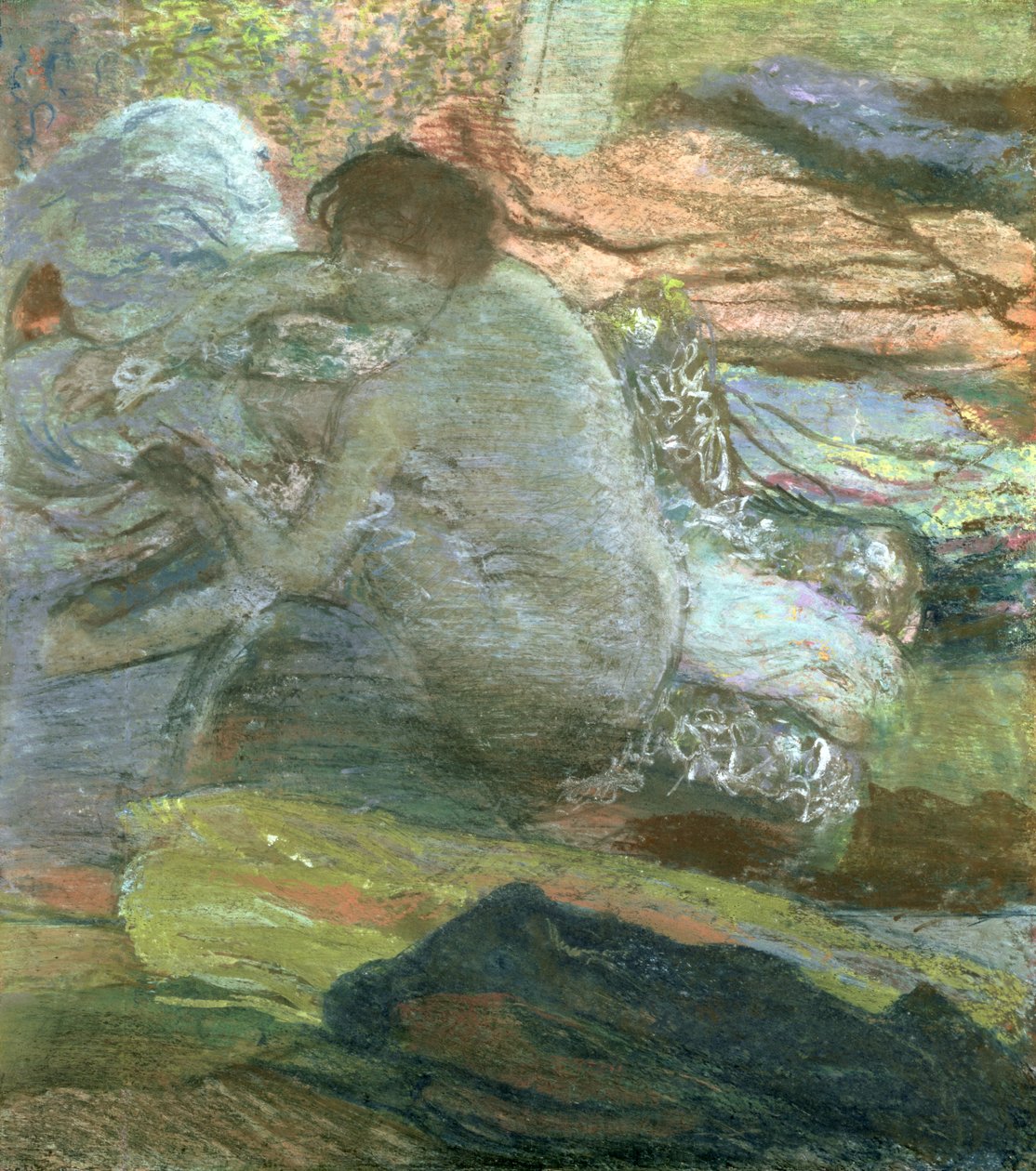 Sitzende Frau trocknet ihre Füße, ca. 1893 von Edgar Degas