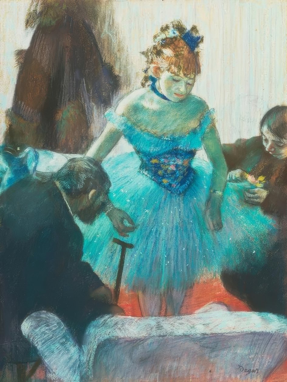 Tänzerin in der Garderobe von Edgar Degas