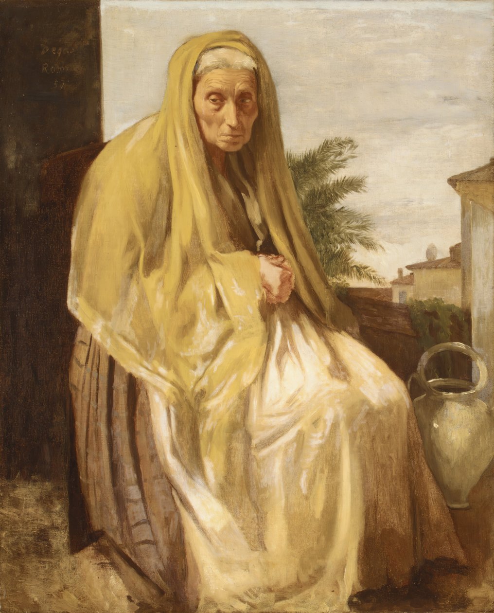 Die alte Italienerin, 1857 von Edgar Degas