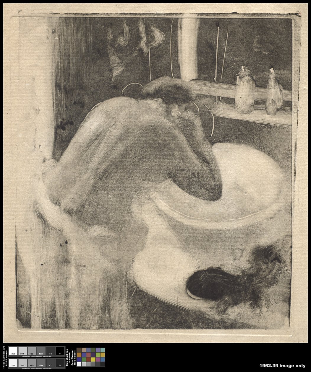 Das Waschbecken, ca. 1880-85 von Edgar Degas
