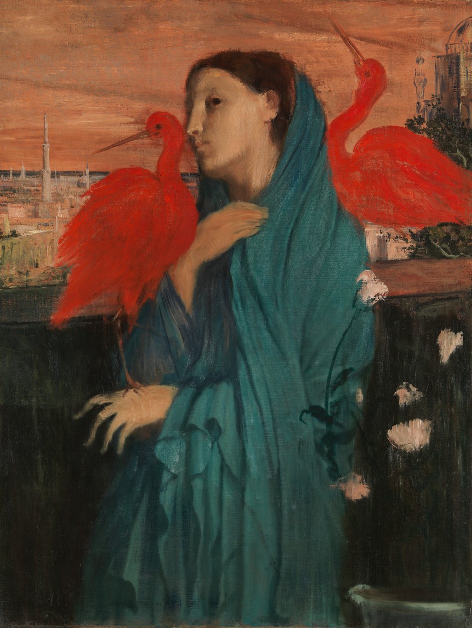 Junge Frau mit Ibis, 1860-62 von Edgar Degas