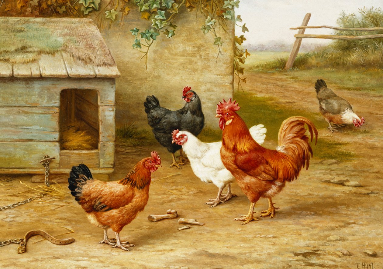 Geflügel bei Zwinger von Edgar Hunt