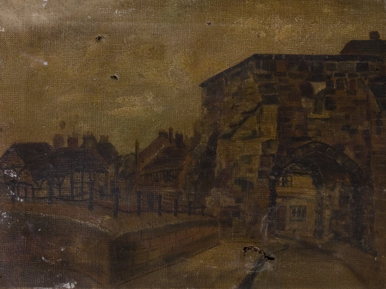 Um das Cook Street Gate, Coventry, ca. 1900 von Edith Elsegood Burrows