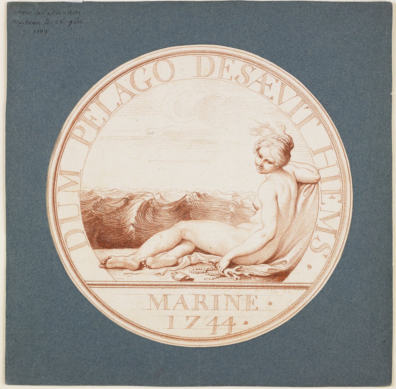 Marine Allegorie, ca. 1743 (Rötel) von Edmé Bouchardon
