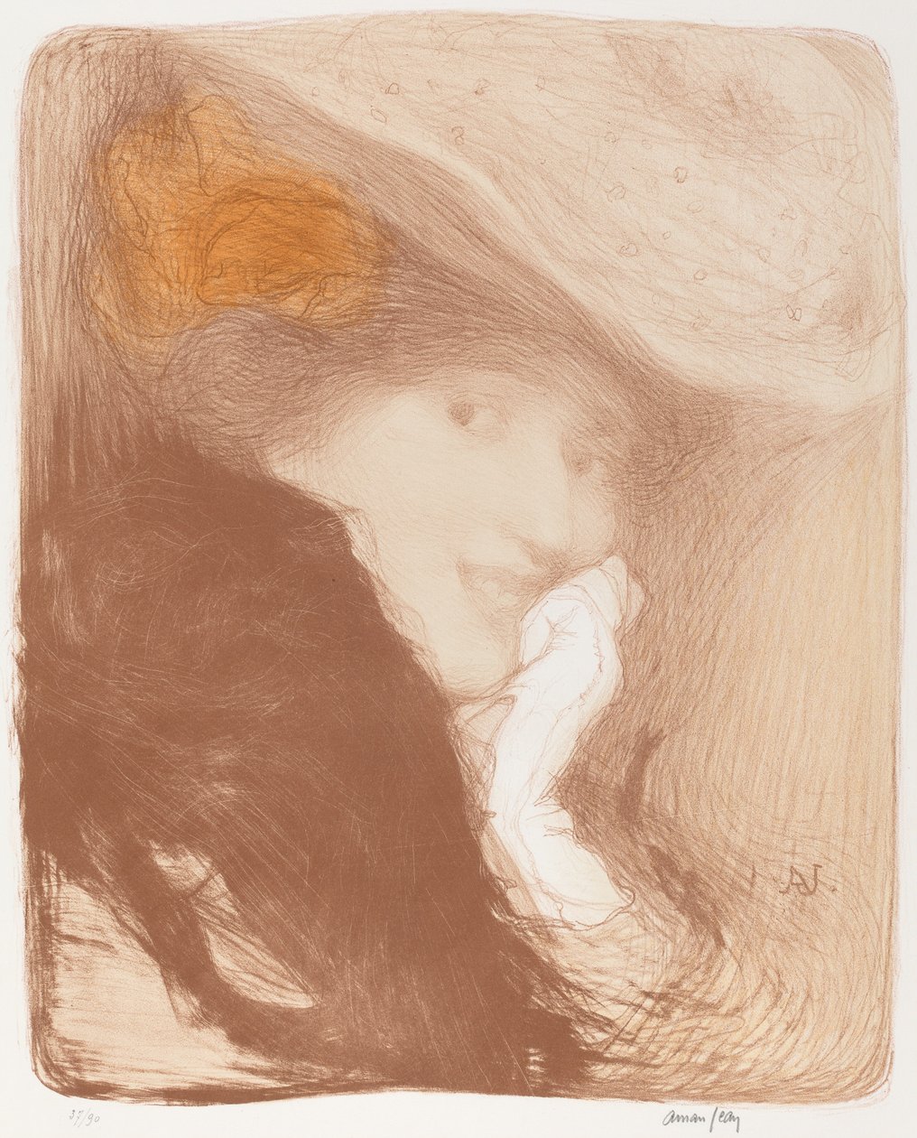 Die Lachende: Madame Albert Besnard von Edmond Aman Jean